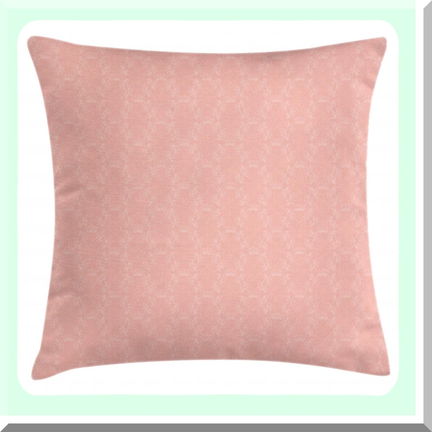 Crown Bloom Peach Pillow Cover - Soft Colored Background with Floral Motifs, Monochrome Design, Decorative Square Accent Case, 18" X 18", Coral