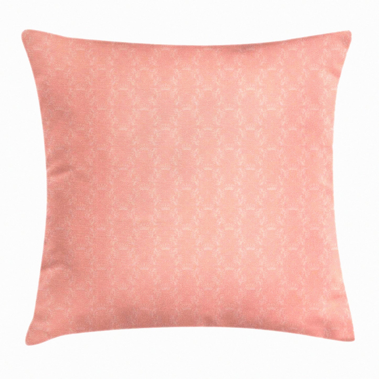 Crown Bloom Peach Pillow Cover - Soft Colored Background with Floral Motifs, Monochrome Design, Decorative Square Accent Case, 18" X 18", Coral
