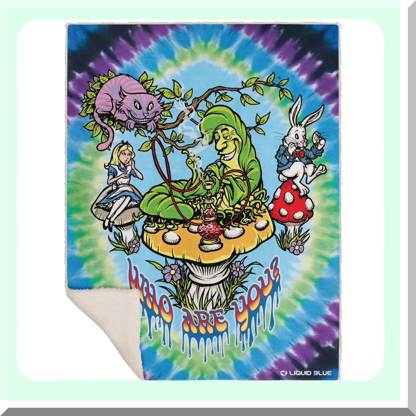 Mad Wonderland Men's Tie Dye Fleece Blanket - 50" x 60" Warm Throw