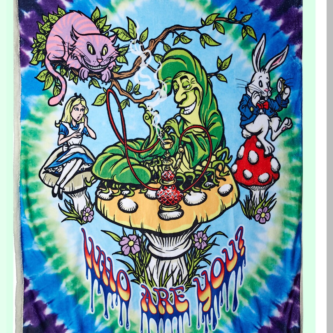Mad Wonderland Men's Tie Dye Fleece Blanket - 50" x 60" Warm Throw