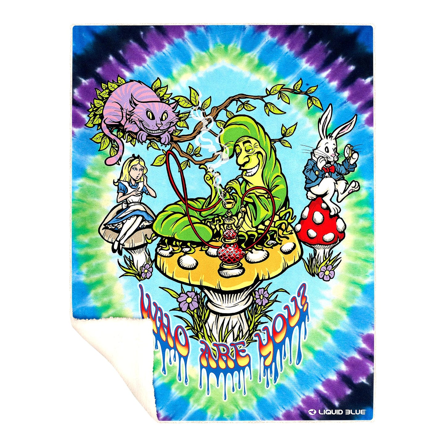 Mad Wonderland Men's Tie Dye Fleece Blanket - 50" x 60" Warm Throw