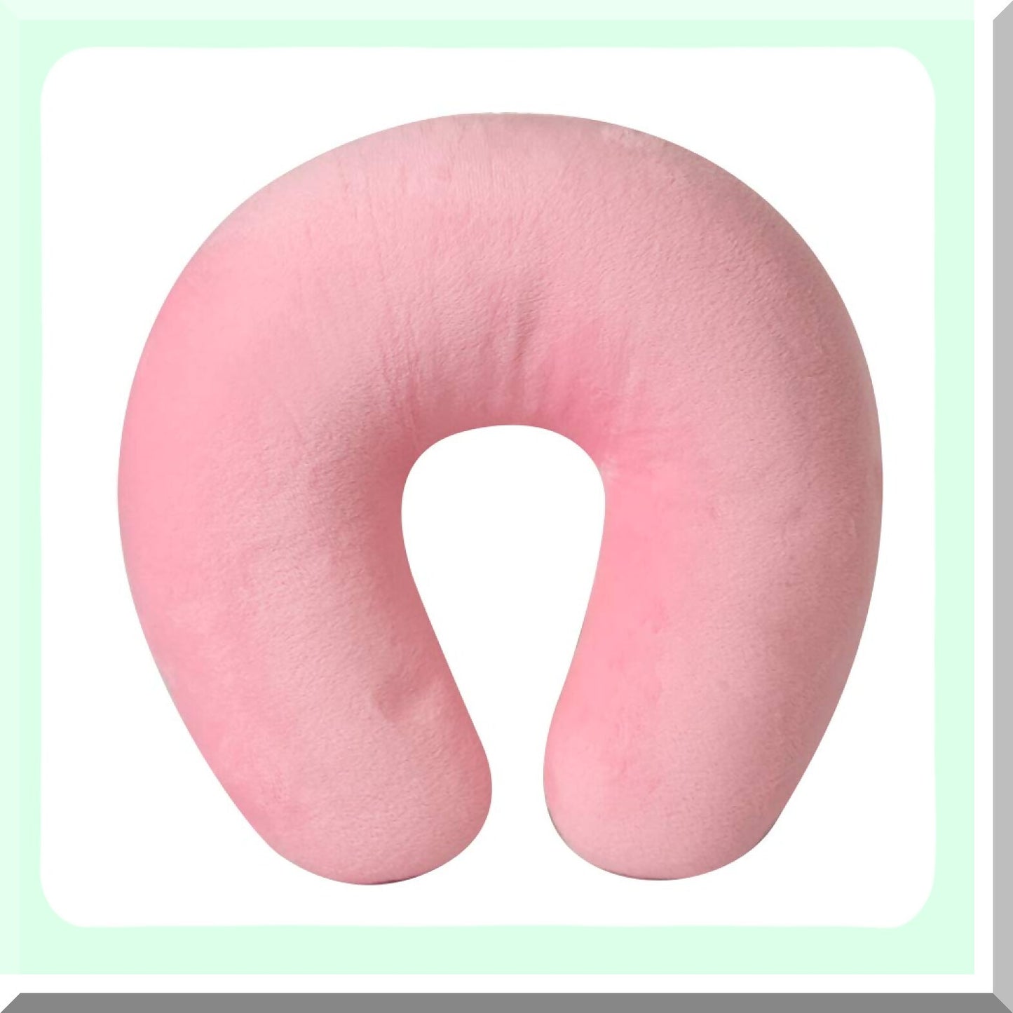 ComfortKids Pink Microbead Travel Neck Pillow - Dual Comfort Support for Kids on the Go! Perfect for Travel, Car Rides, and Nap Time.