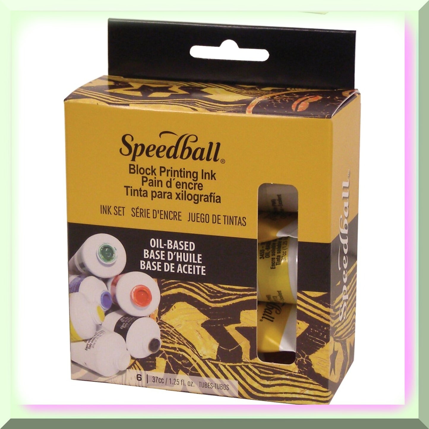 Vibrant Ink Set for Block Printing, 6 Colors, 1.25 FL OZ