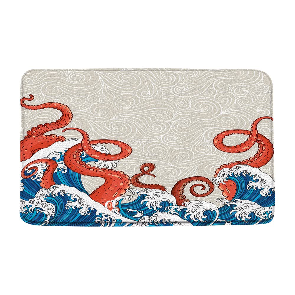 Octopus Wave Bath Mat 17.8"x29.5"
