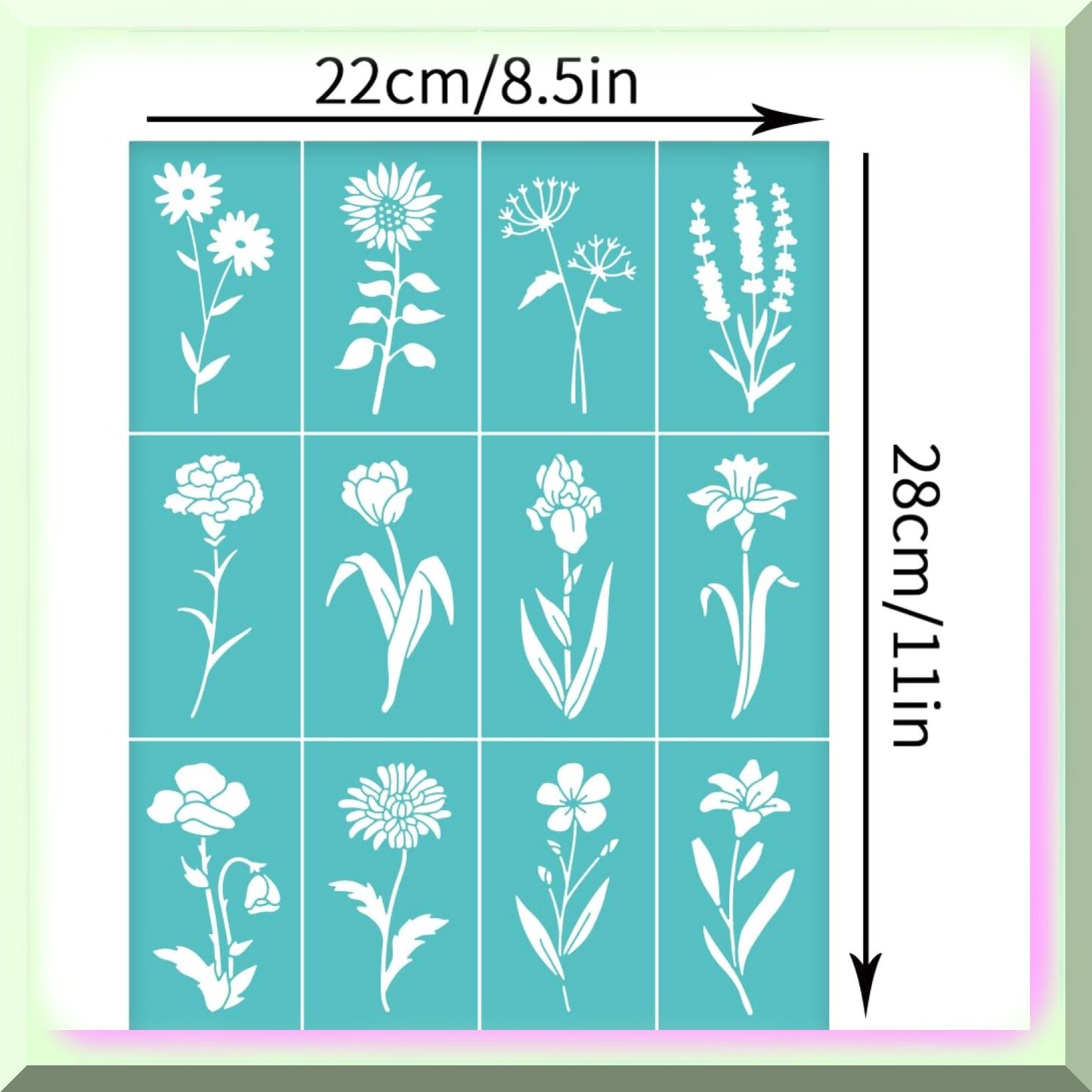 Wildflower Silk Screen Printing Kit 2Pcs 8.6x11 Inch