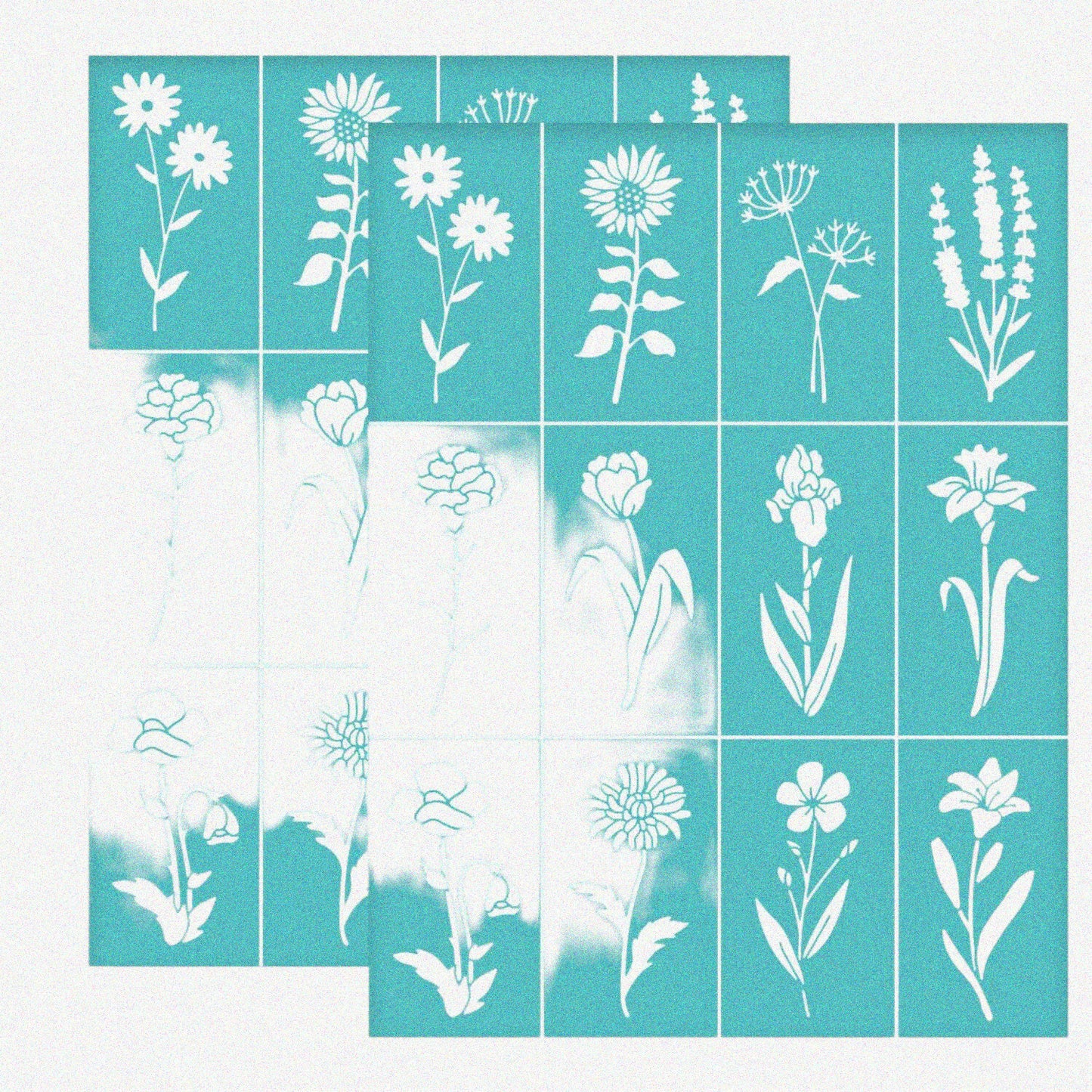 Wildflower Silk Screen Printing Kit 2Pcs 8.6x11 Inch