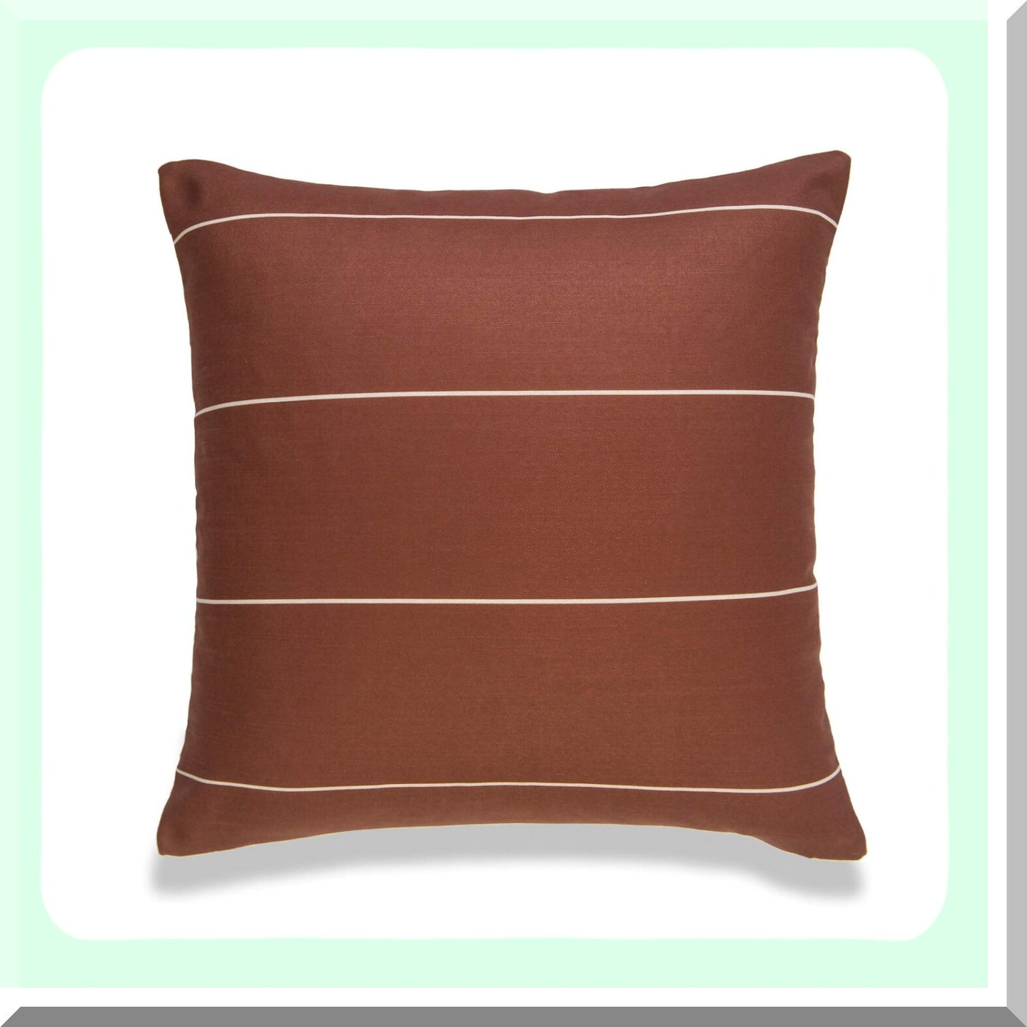 Rustic Chic Boho Stripe Pillow Cover - 20x20 Decorative Throw for Couch, Sofa, Bed - Modern Home Decor Accent - Soft Cotton Linen Fabric