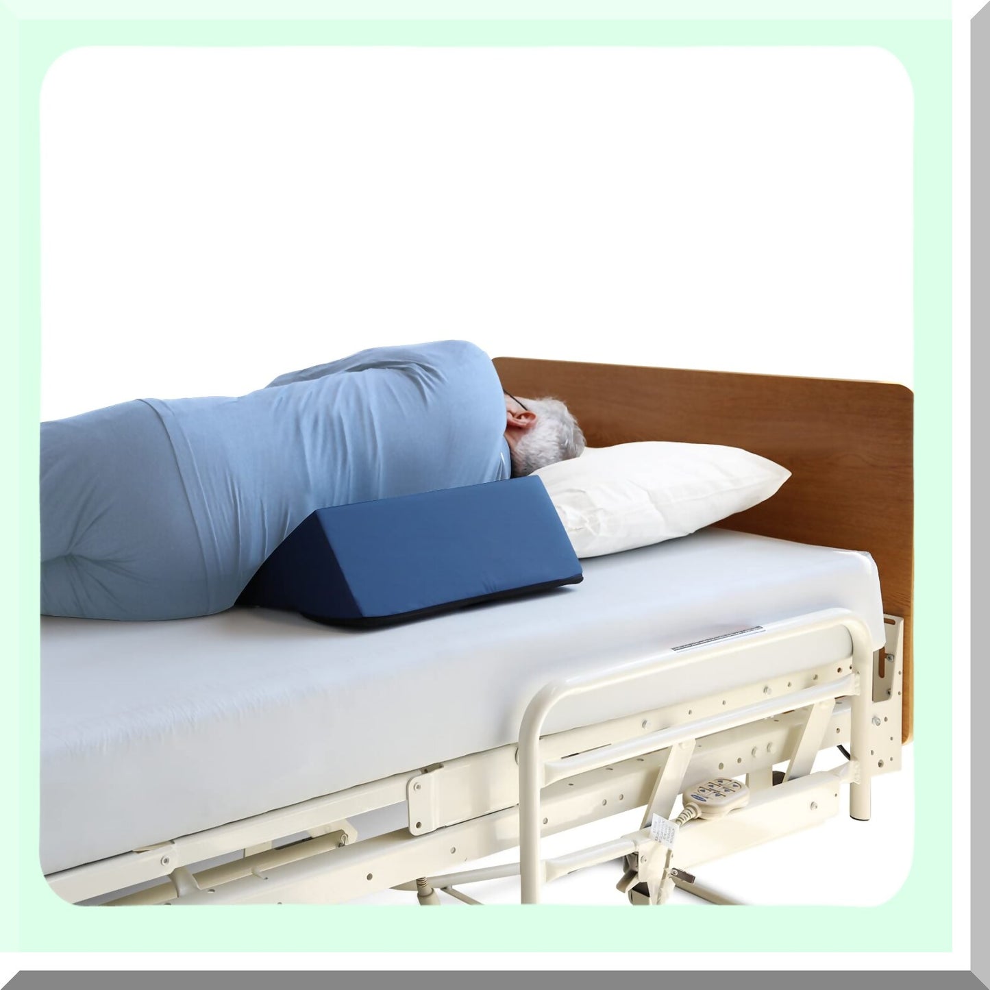 Elderly Sleep Support Wedge - Water Resistant Alignment Pillow for Side Sleepers - Wipe Clean Design for Comfort and Relief