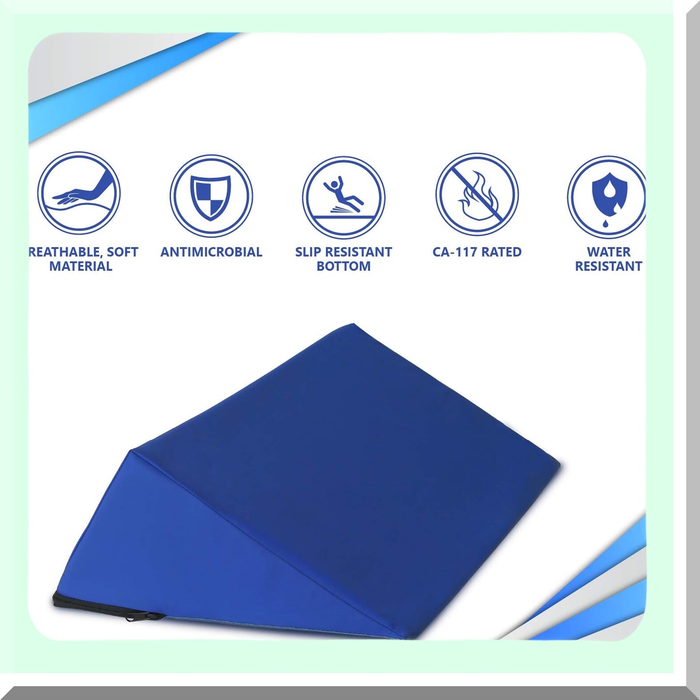 Elderly Sleep Support Wedge - Water Resistant Alignment Pillow for Side Sleepers - Wipe Clean Design for Comfort and Relief
