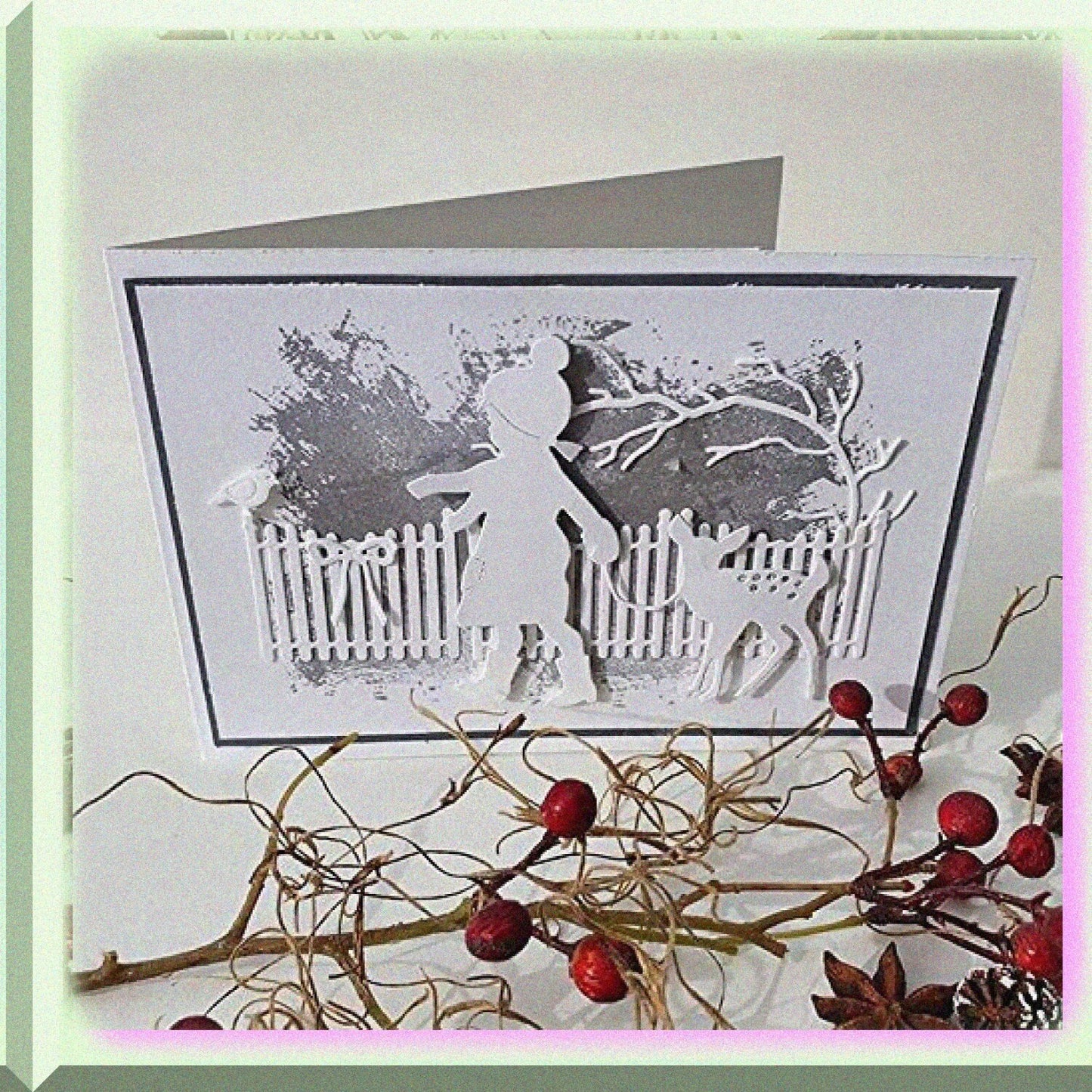Birds Stay in The Brach Chair Metal Cutting Die 81mm