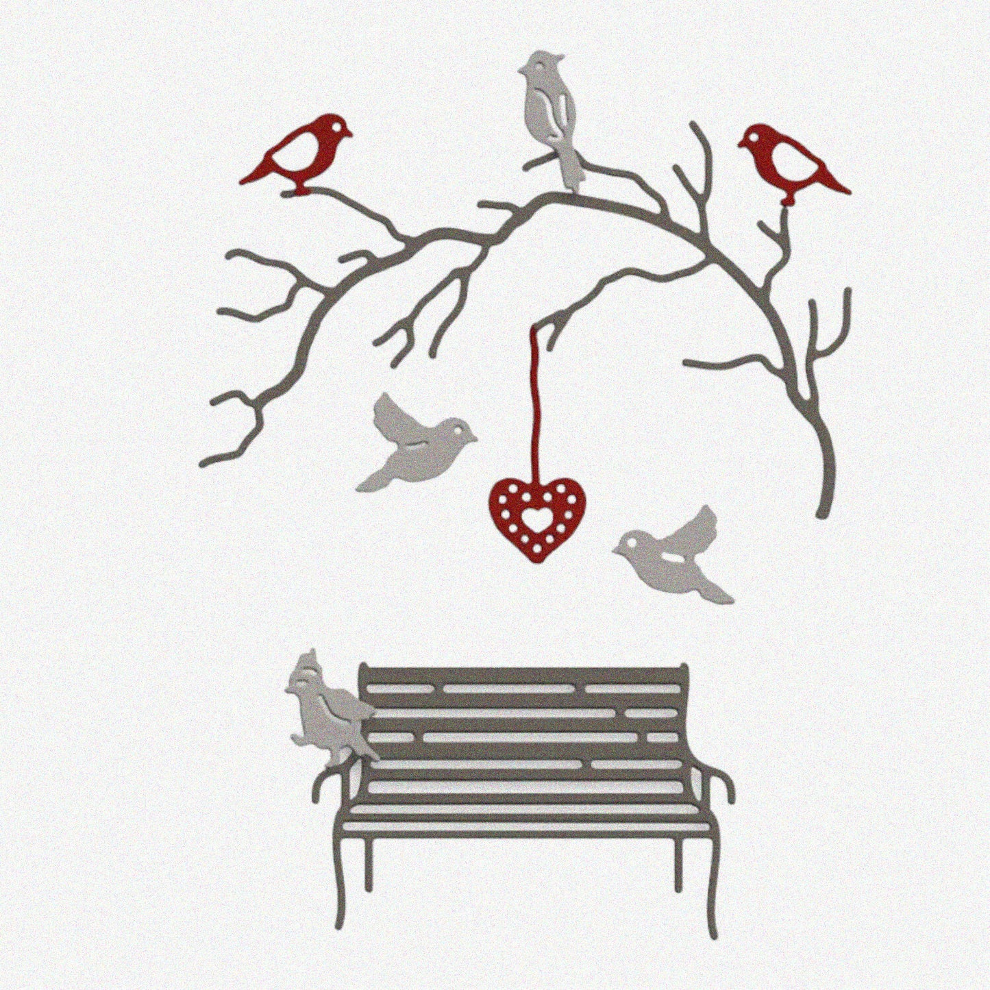 Birds Stay in The Brach Chair Metal Cutting Die 81mm