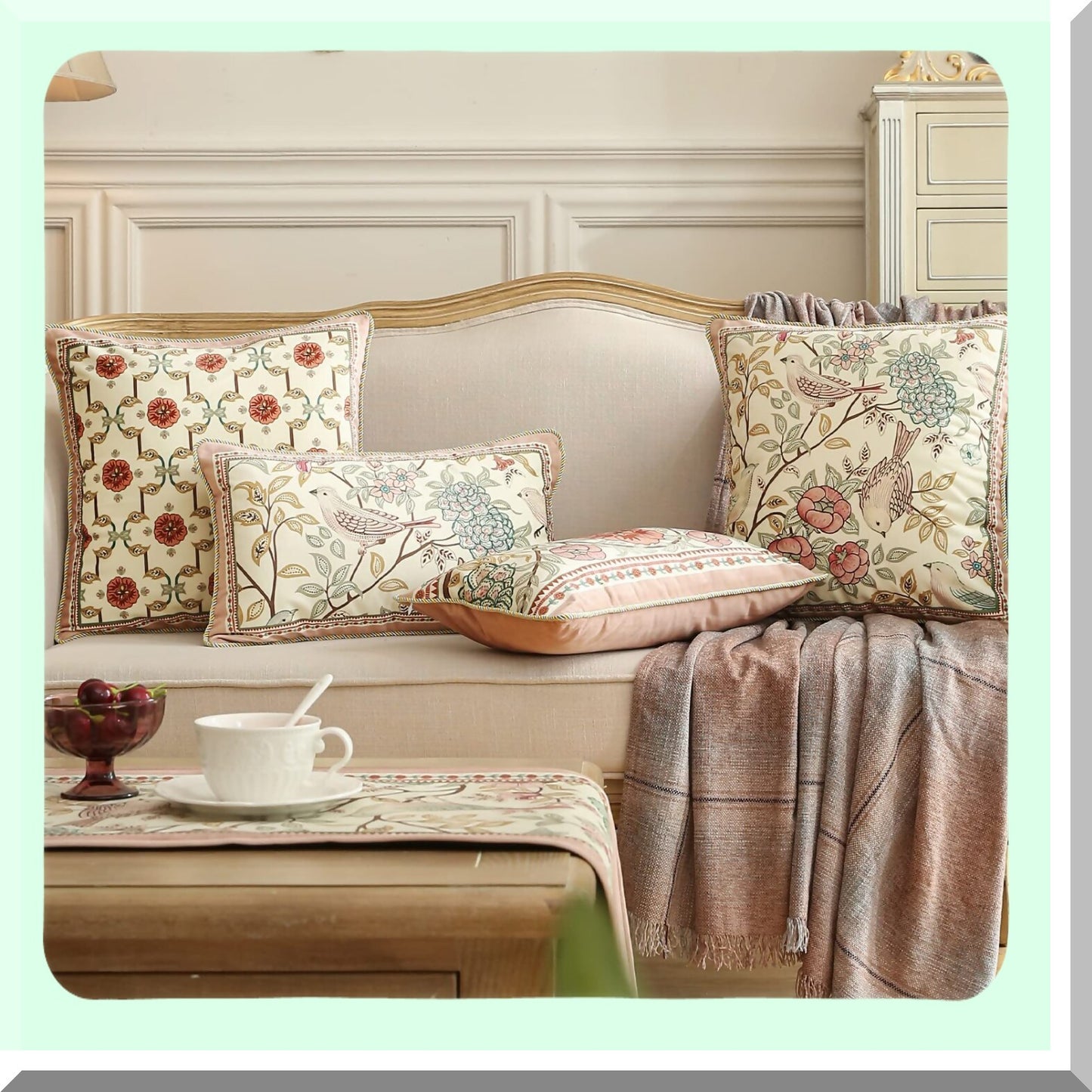 Luxury Velvet Euro Sham Pillow Covers - Set of 4 Decorative Throw Cushion Cases for Couch, Bedroom, Car, Living Room - Soft & Durable