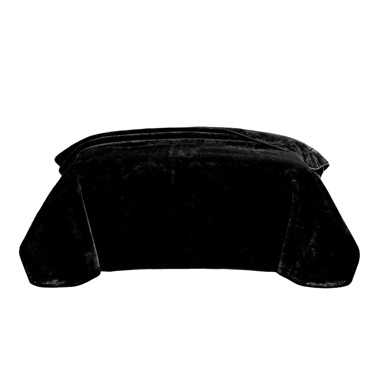 UltraSoft Heavyweight Korean Mink Blanket - 750GSM, Silky Plush, 85" x 95", Solid Black"
