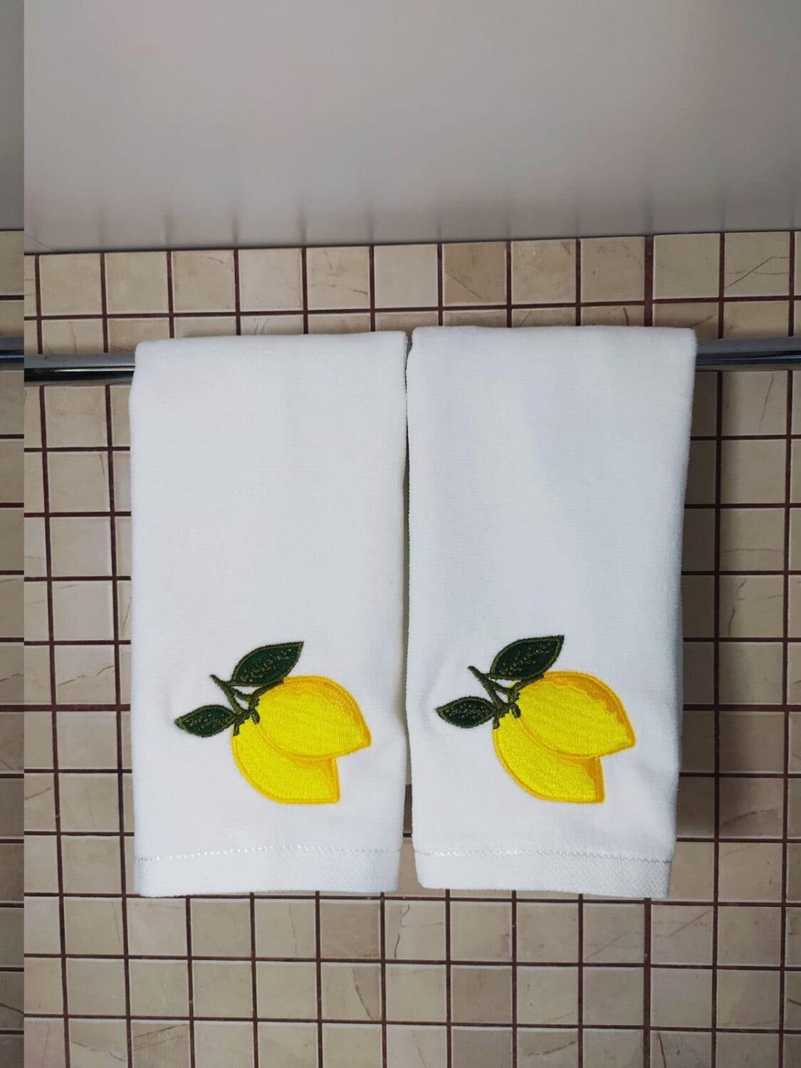 100% Cotton Velour Fingertip Towel Set 2 Pack