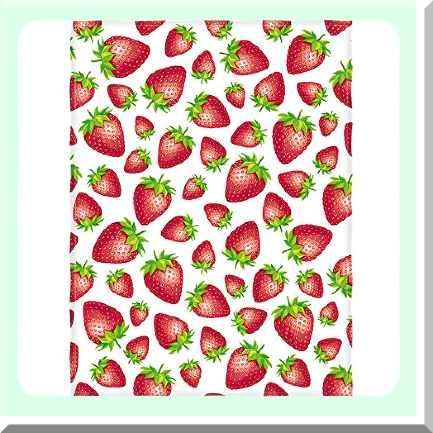 BerryCozy Super Soft Strawberry Fleece Blanket - 60x80 Inch Plush Throw for Sofa, Bed, Travel, Camping, Gift