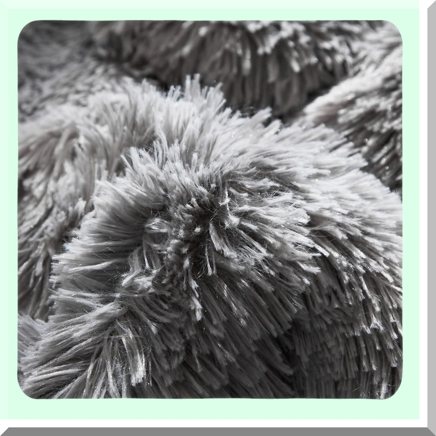 PlushLux Black & White Shaggy Comforter Set - Full/Queen Size, 3-Piece Flannel Sherpa Reversible Bedding - Super Warm & Soft Microfiber - Winter Ready