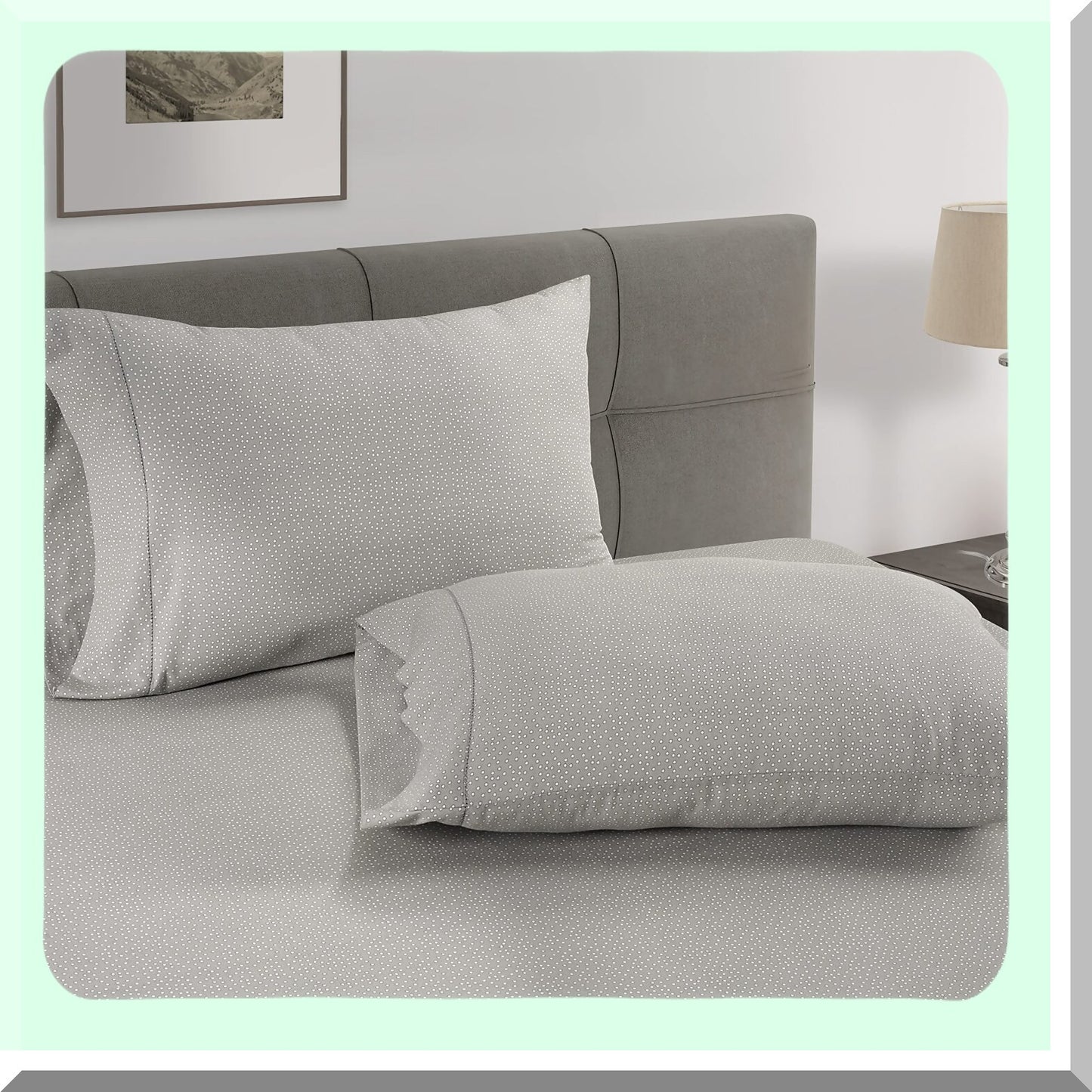 CoolCotton Percale Pillowcases - Set of 2 Standard Size Ultra Soft & Crisp Breathable Sleeping Pillow Covers Snowdrop White