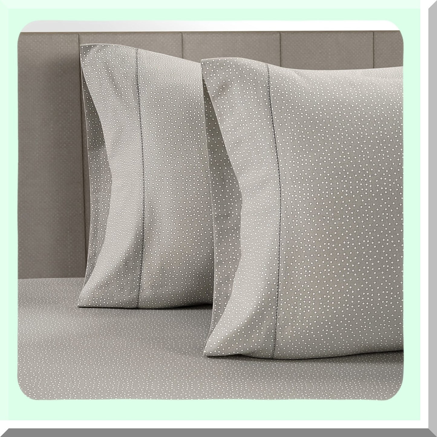 CoolCotton Percale Pillowcases - Set of 2 Standard Size Ultra Soft & Crisp Breathable Sleeping Pillow Covers Snowdrop White