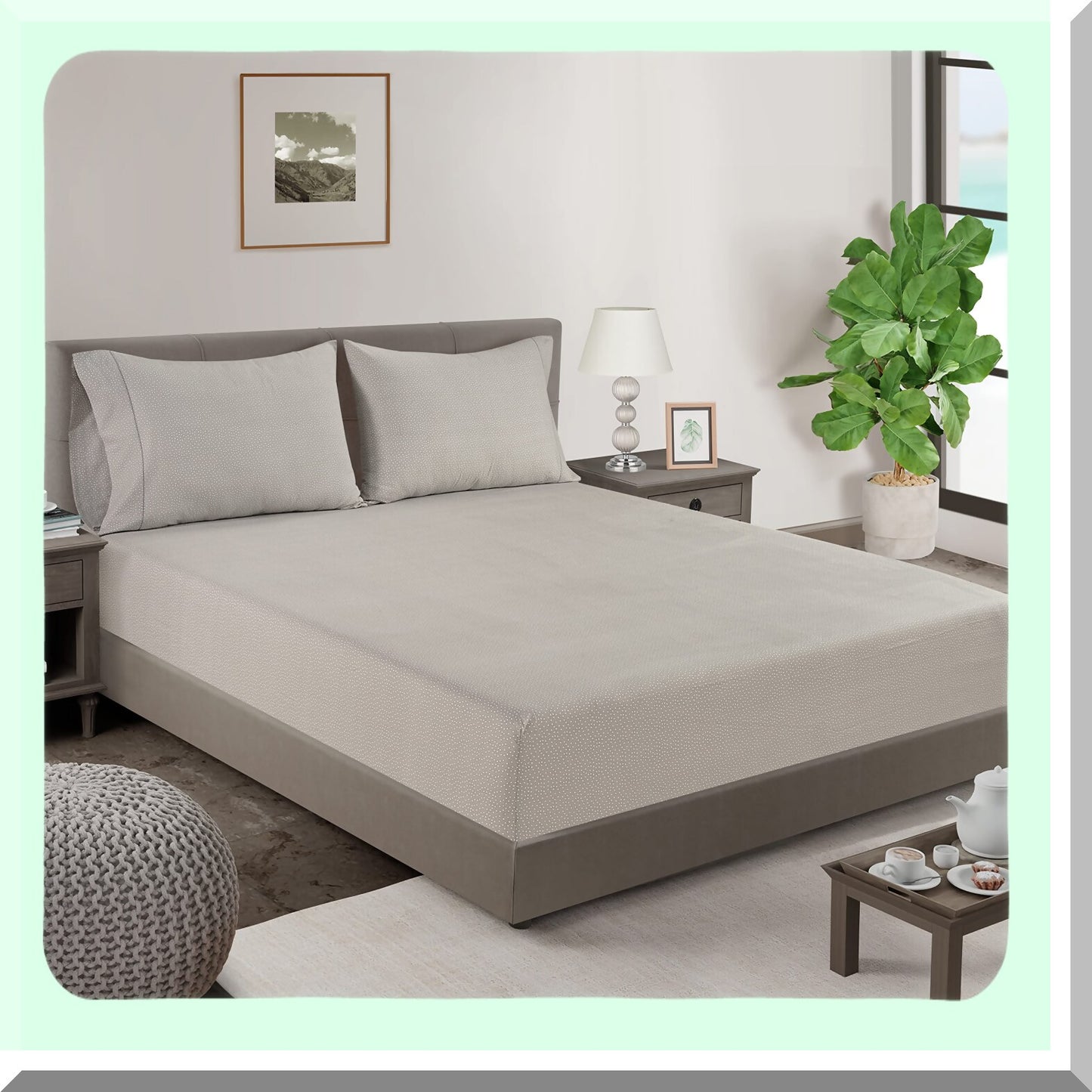 CoolCotton Percale Pillowcases - Set of 2 Standard Size Ultra Soft & Crisp Breathable Sleeping Pillow Covers Snowdrop White