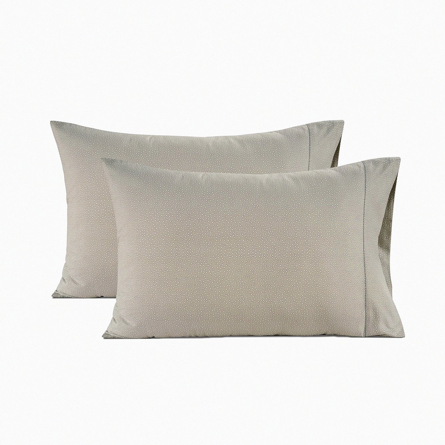 CoolCotton Percale Pillowcases - Set of 2 Standard Size Ultra Soft & Crisp Breathable Sleeping Pillow Covers Snowdrop White
