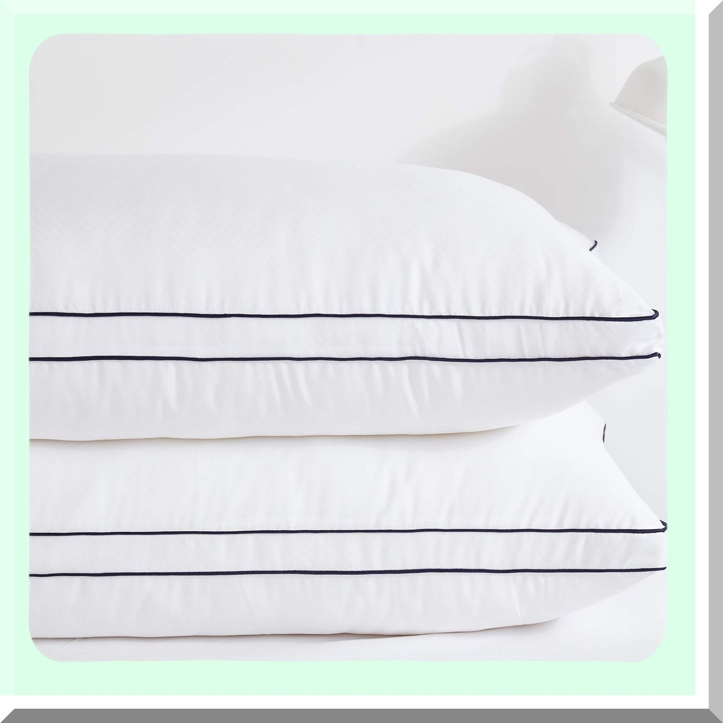 SleepEase GelSoft Pillows - 2 Pack for Side and Back Sleepers. Delicate and Soft Filling for Luxury Hotel Comfort. White Bed Pillows for Sleeping.