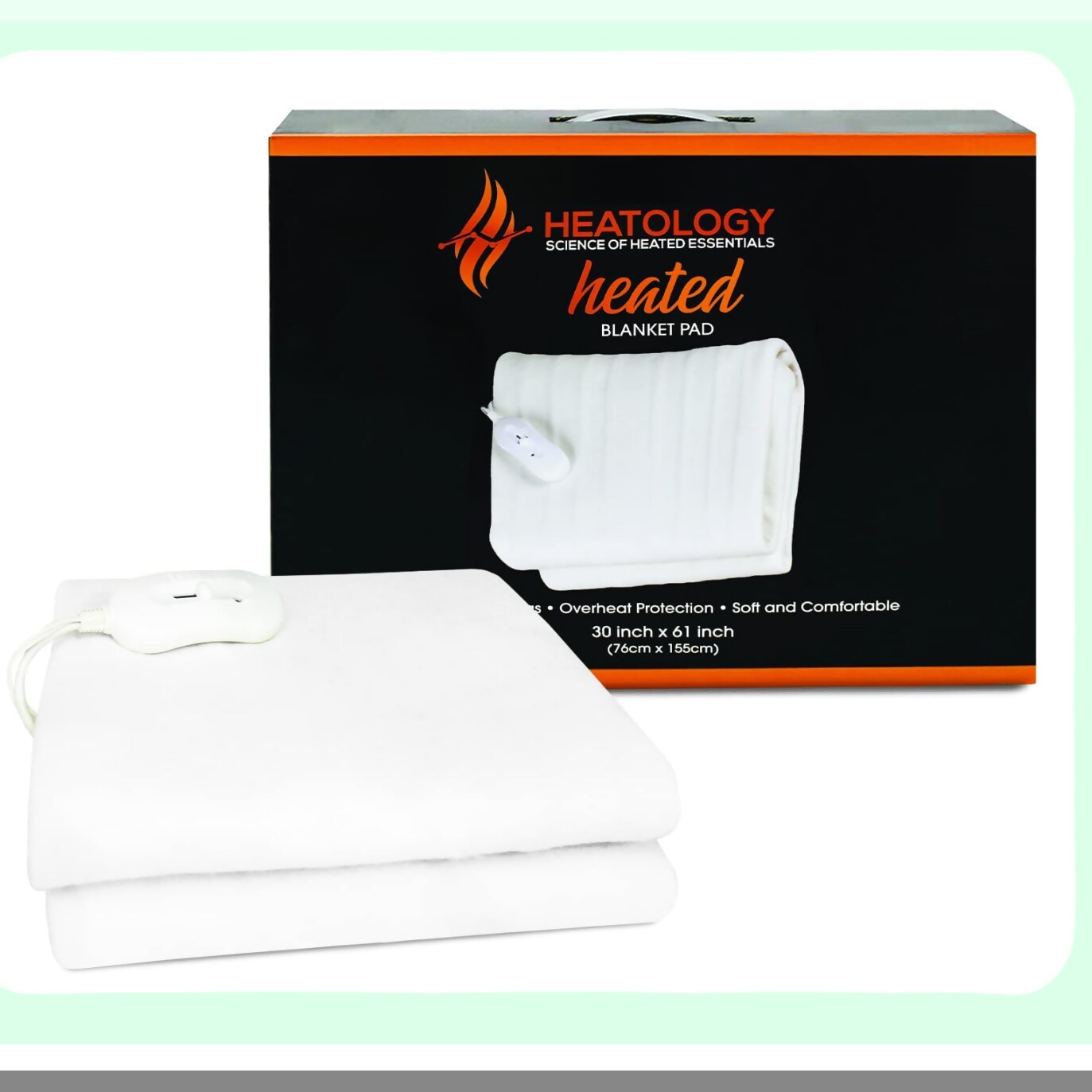 CozyHeat Electric Throw Blanket - Fast Heating, 3 Heat Settings, Auto Shut-Off, Machine Washable, 30x61, White - Perfect for Teens & Adults