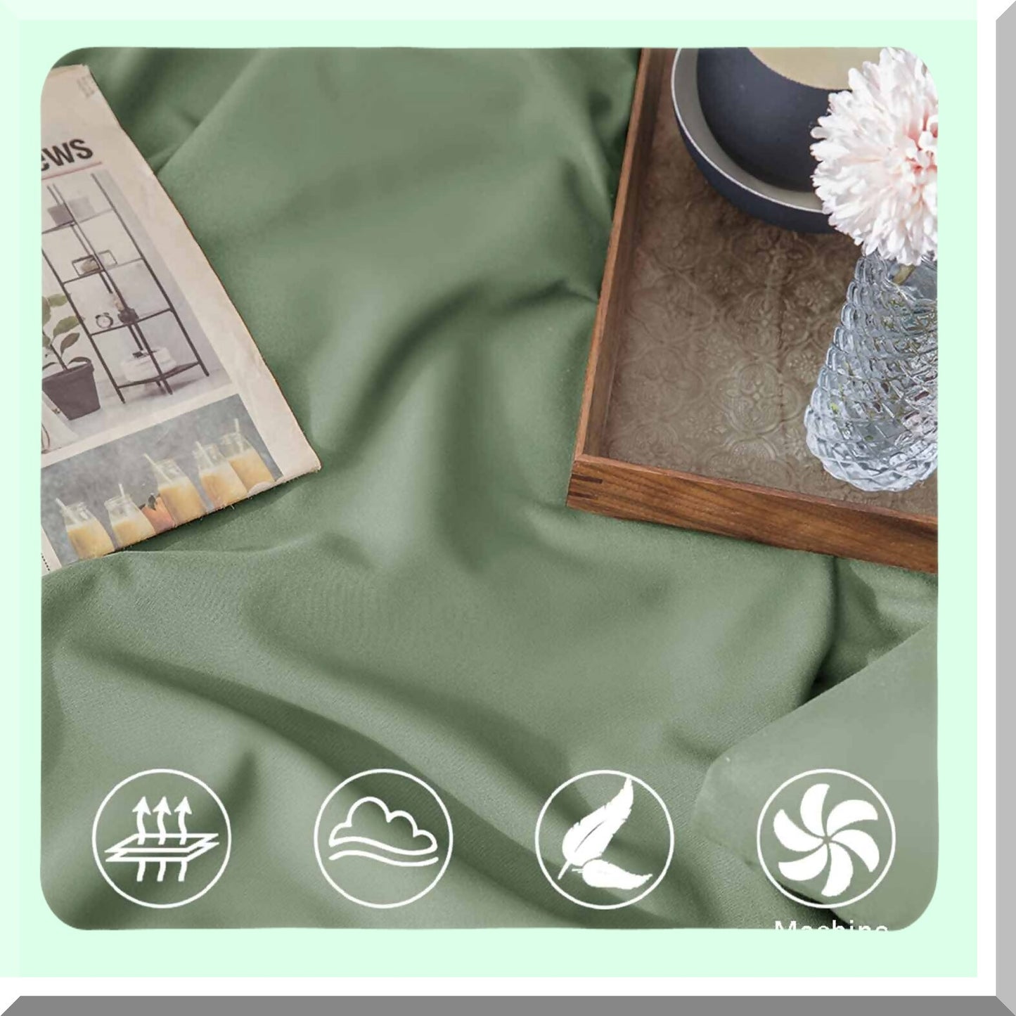 Sage Green Aesthetic Comforter Set - Twin XL Size, Modern Bedding Set with Lightweight Microfiber Down Alternative Comforter and Pillow Sham - All Season Softness