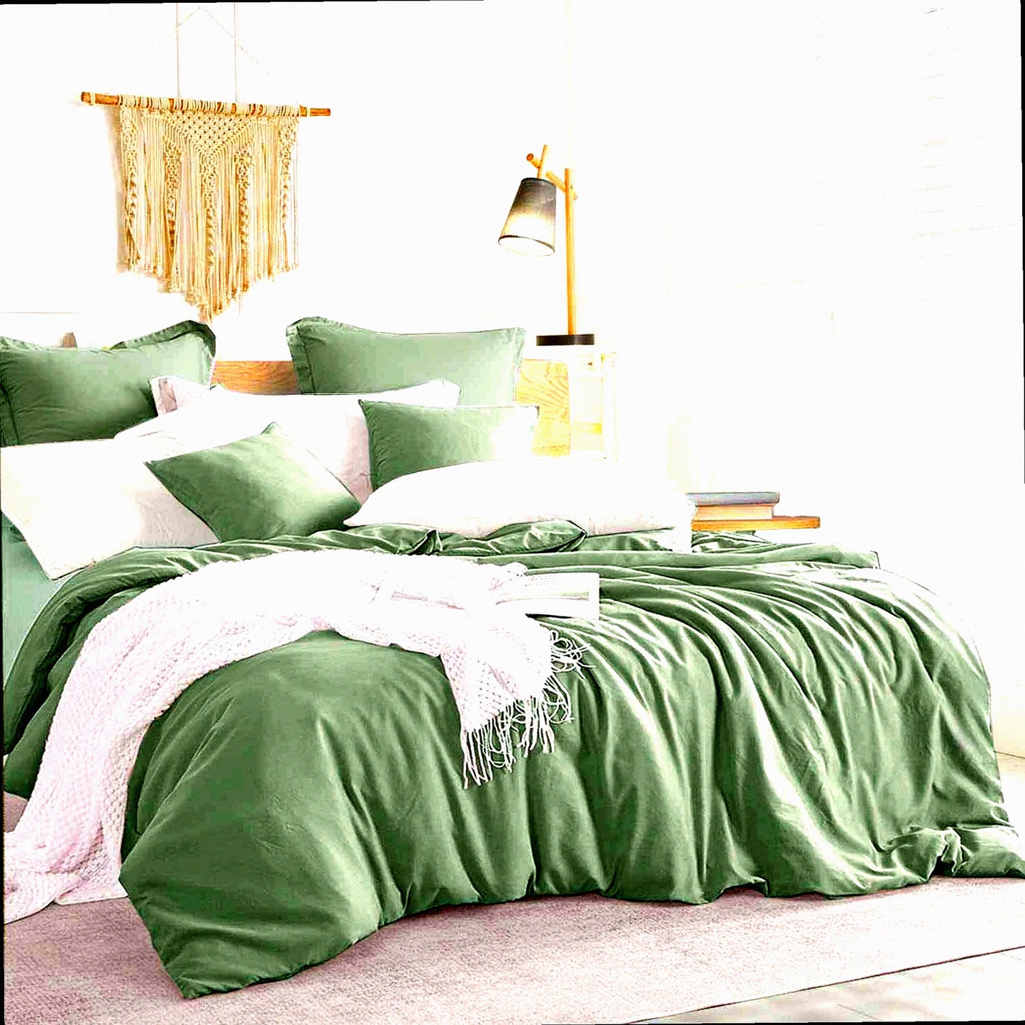 Sage Green Aesthetic Comforter Set - Twin XL Size, Modern Bedding Set with Lightweight Microfiber Down Alternative Comforter and Pillow Sham - All Season Softness