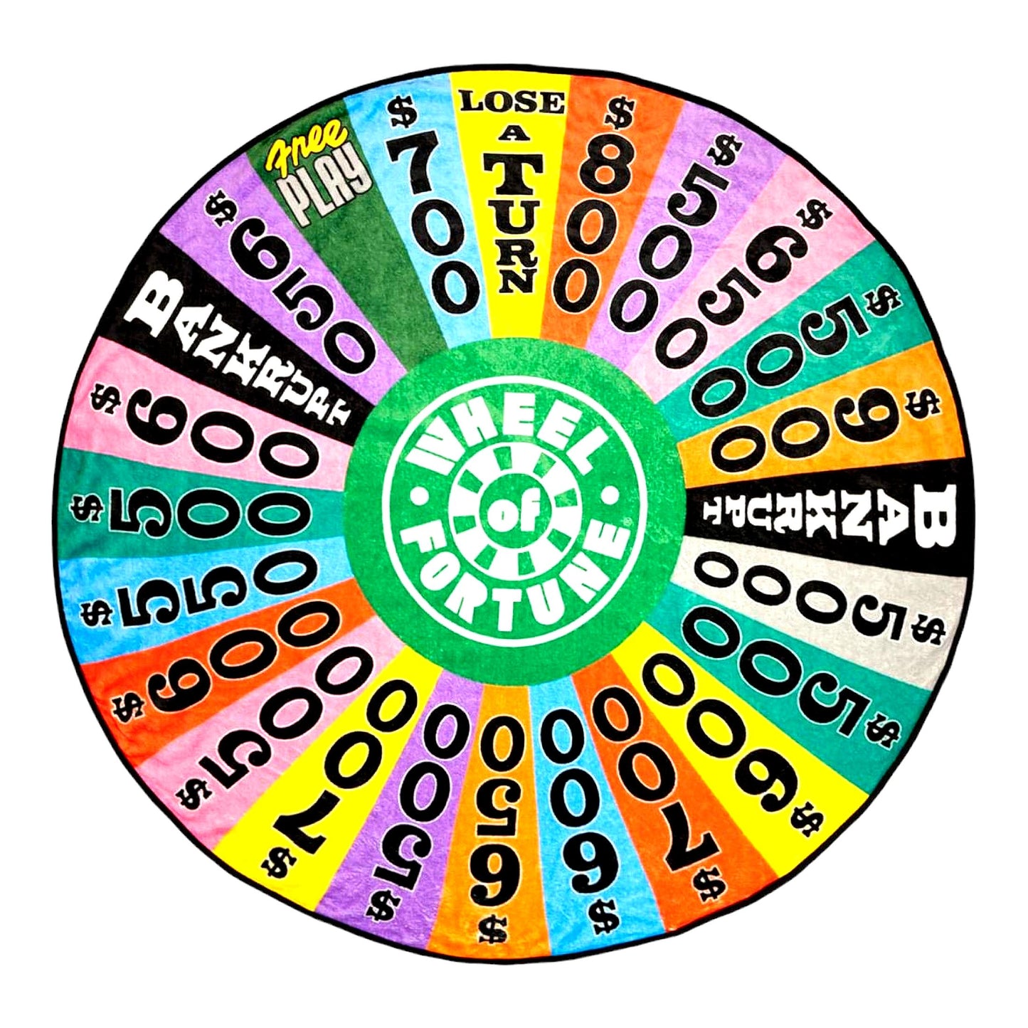 FortuneSpin Cozy Fleece Throw - 59 Inch Game Show Wheel Blanket