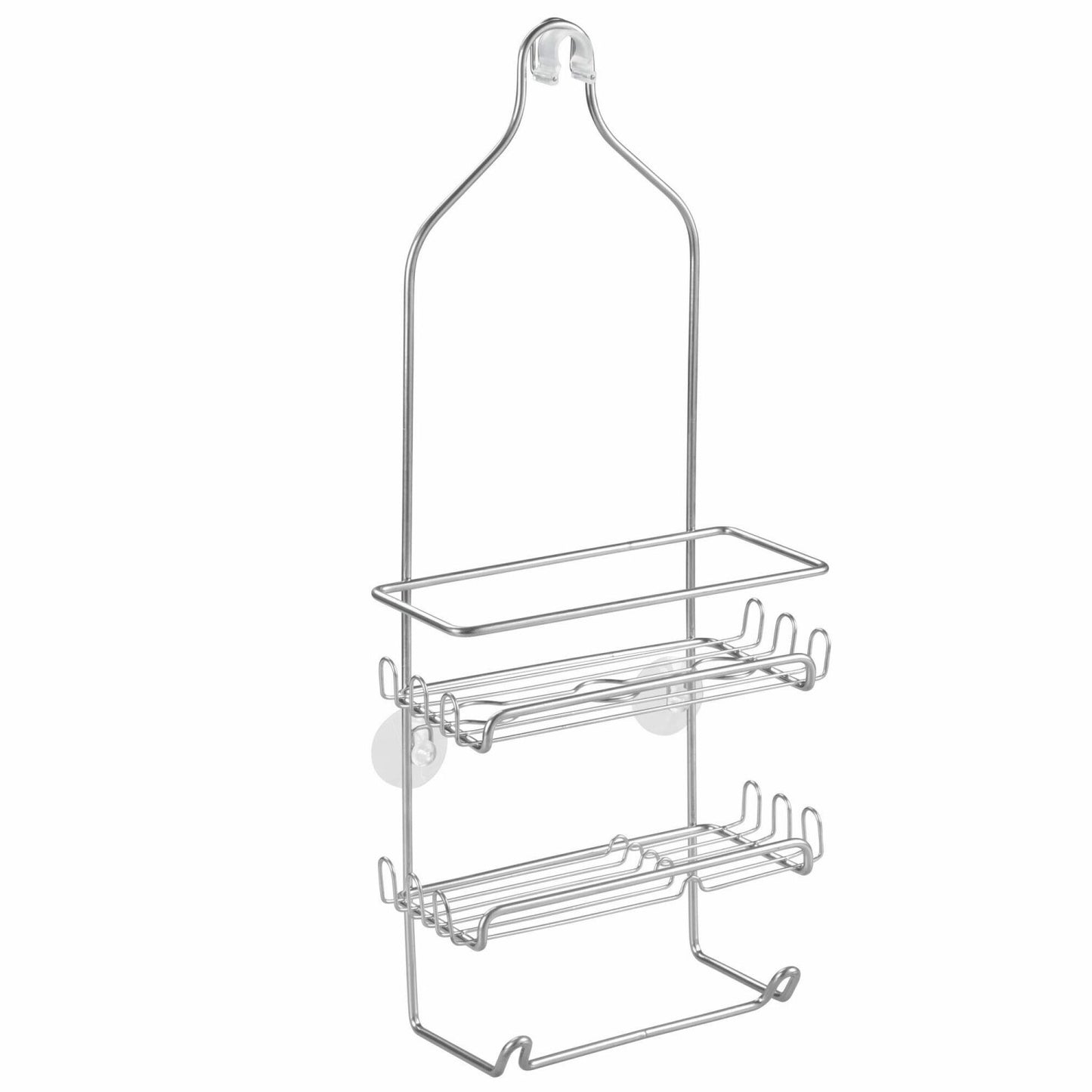 Steel Hanging Shower Caddy Organizer Silver 9x4.5x21.25