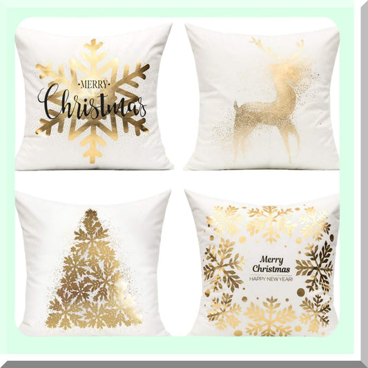 Winter Wonderland Velvet Pillow Covers Set of 4