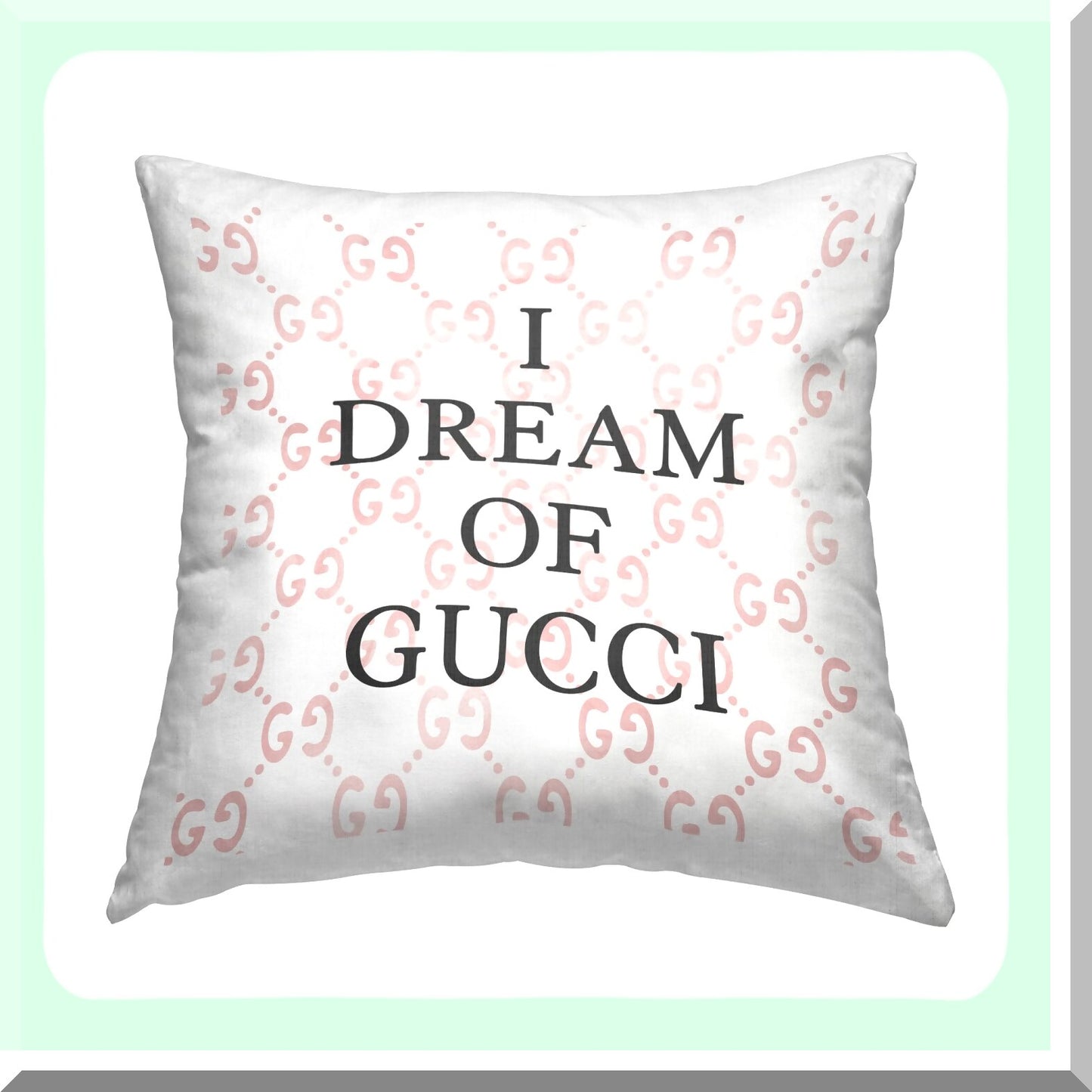 Glam Chic Pink Phrase Throw Pillow - Trendy Upscale Fashion Design - 18 x 18 Square Cushion Cover - Daphne Polselli Collection