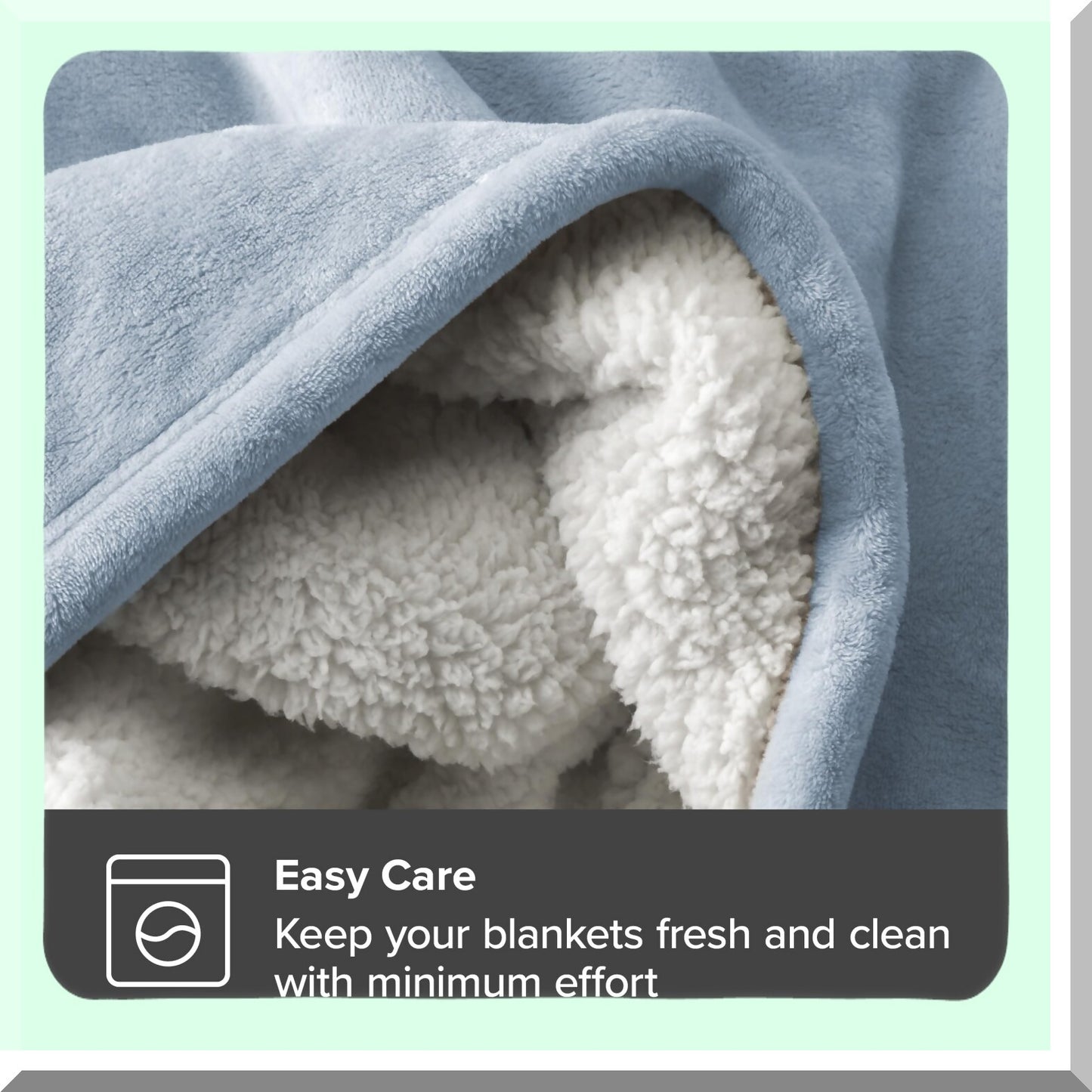 CozyCloud Sherpa Fleece Blanket - Twin/Twin XL, Warm & Lightweight, Soft Plush Reversible Blanket for Bed, Sofa, Couch, Camping & Travel - Dusty Blue