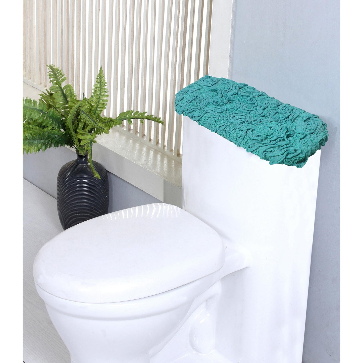 10x22 Cotton Tufted Bath Rug Turquoise