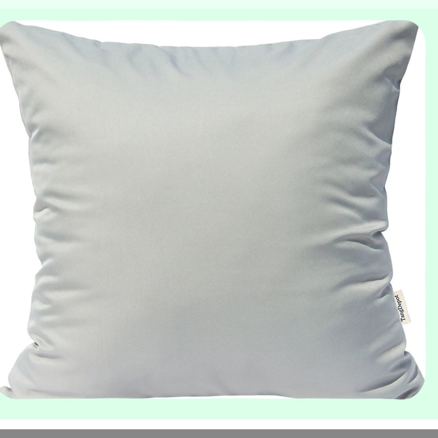 SilkTouch Square Pillow Shams - Set of 2 Decorative Cushion Covers for Indoor/Outdoor Use - Durable Throw Pillow Shells in Gray - 16"x16"
