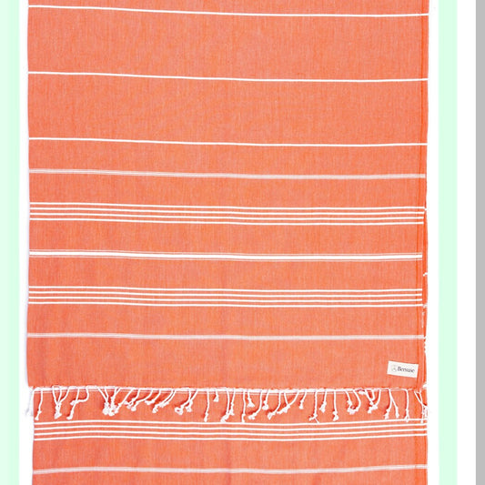 PureCotton Anatolia XL Throw Blanket Dark Orange 61x82 Inches