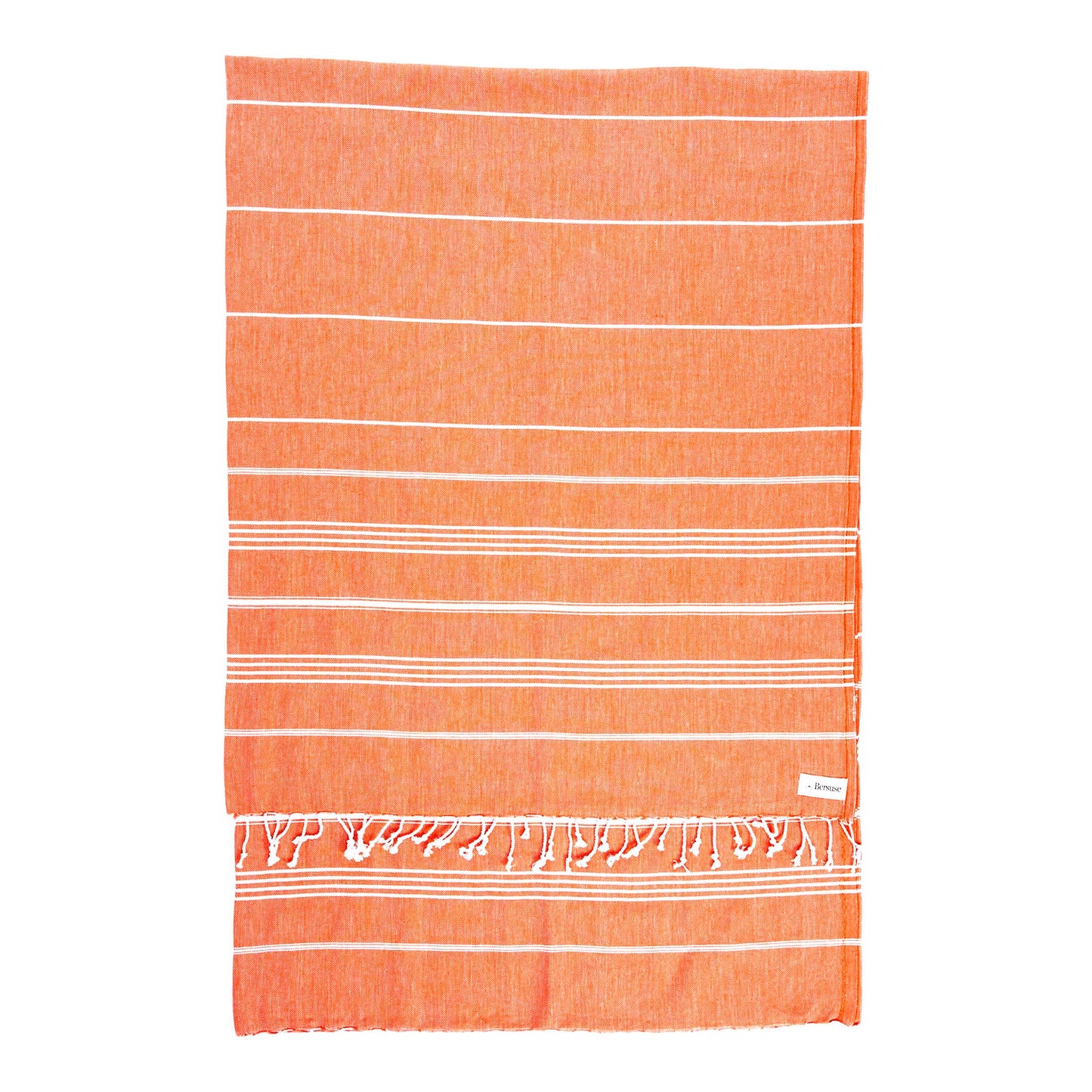 PureCotton Anatolia XL Throw Blanket Towel - Dark Orange, 61x82 Inches
