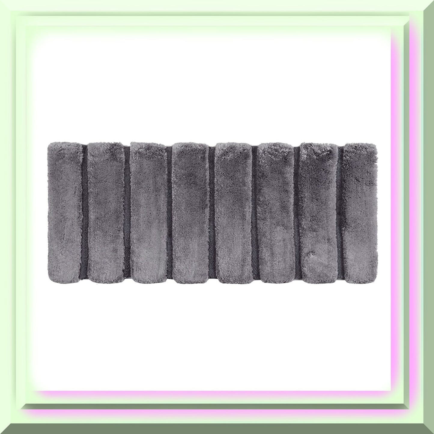Tufted Pearl Channel Bath Mat 24x58 Grey