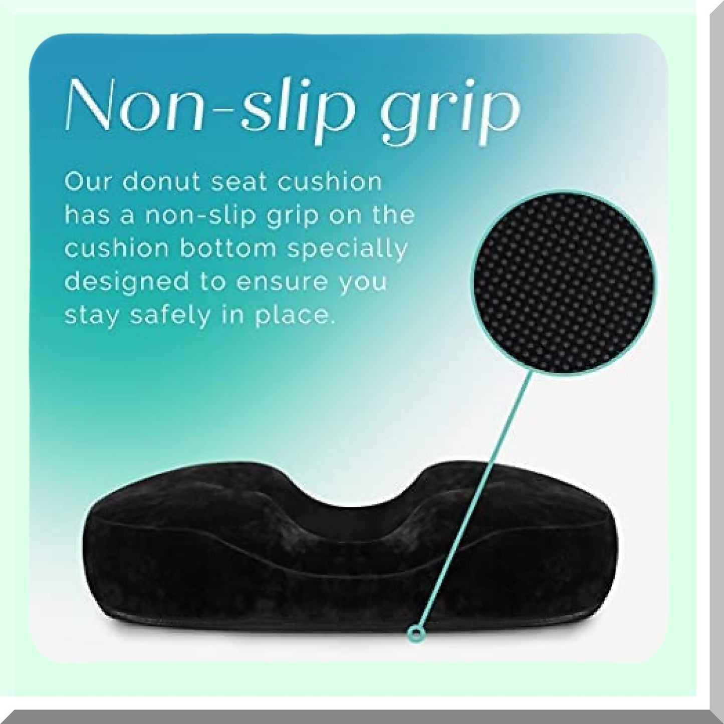 OrthoRelief Donut Seat Cushion: Firm Orthopedic Pillow for Tailbone, Lower Back, Hemorrhoid, Bed Sores, Pressure Relief - Ideal for Pregnancy, Postpartum, Surgery - Coccyx & Sciatica Support (Grey)