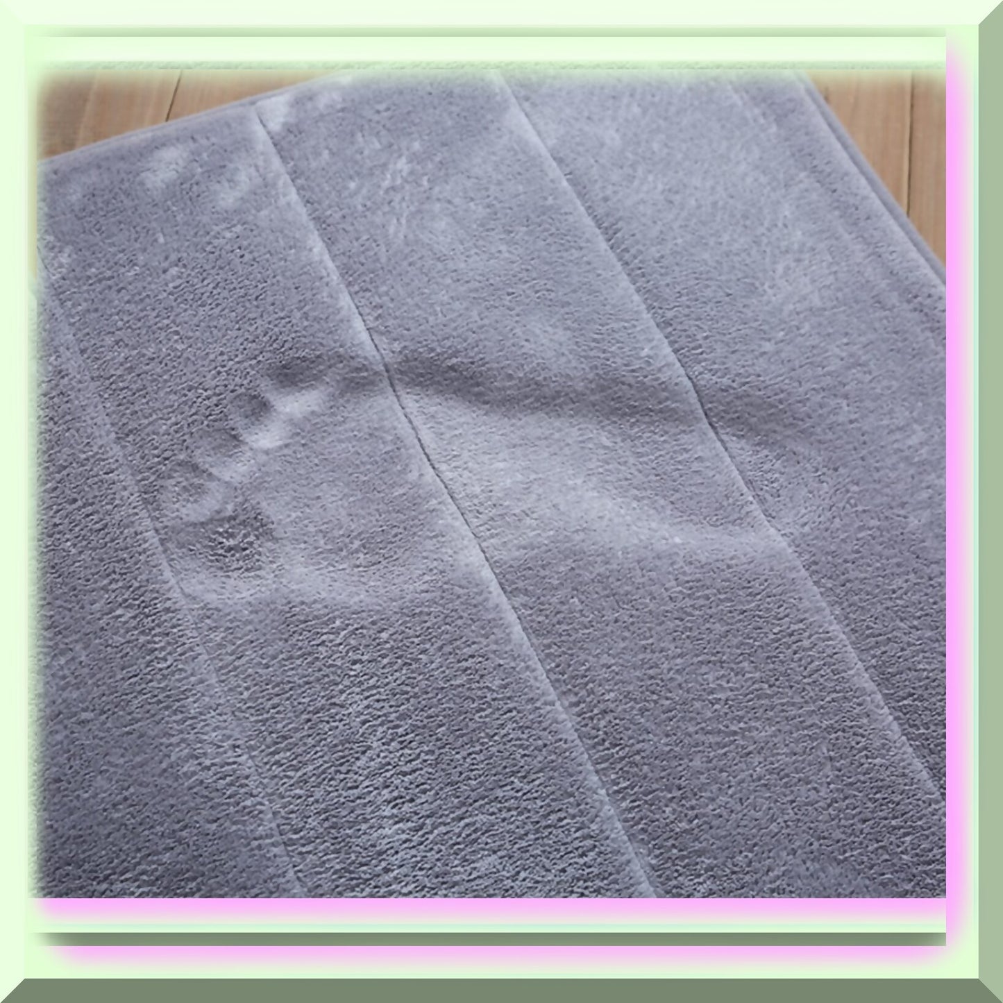 U-Shaped Bathroom Rug Grey 1.3x1.6 ft