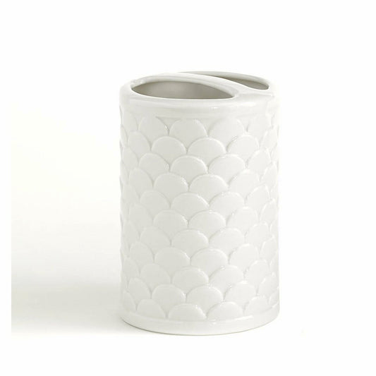 Toothbrush Holder, Embossed Porcelain, Scala Bath