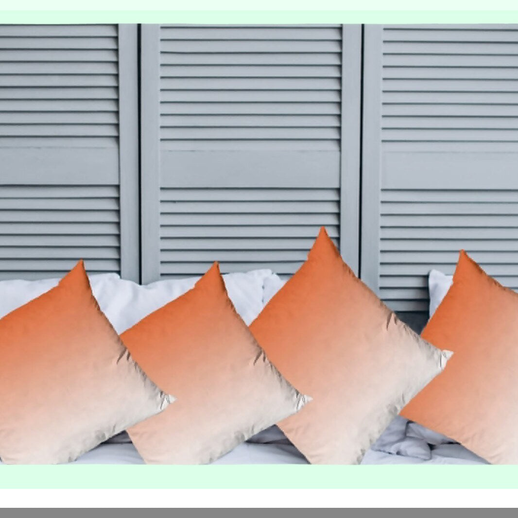 Sunset Desert Ombre Pillow Cover Set - Pack of 4, Dusk Orange Digital Art Print, 20" Cushion Case for Couch, Living Room, Car - Decorative Throw Pillow