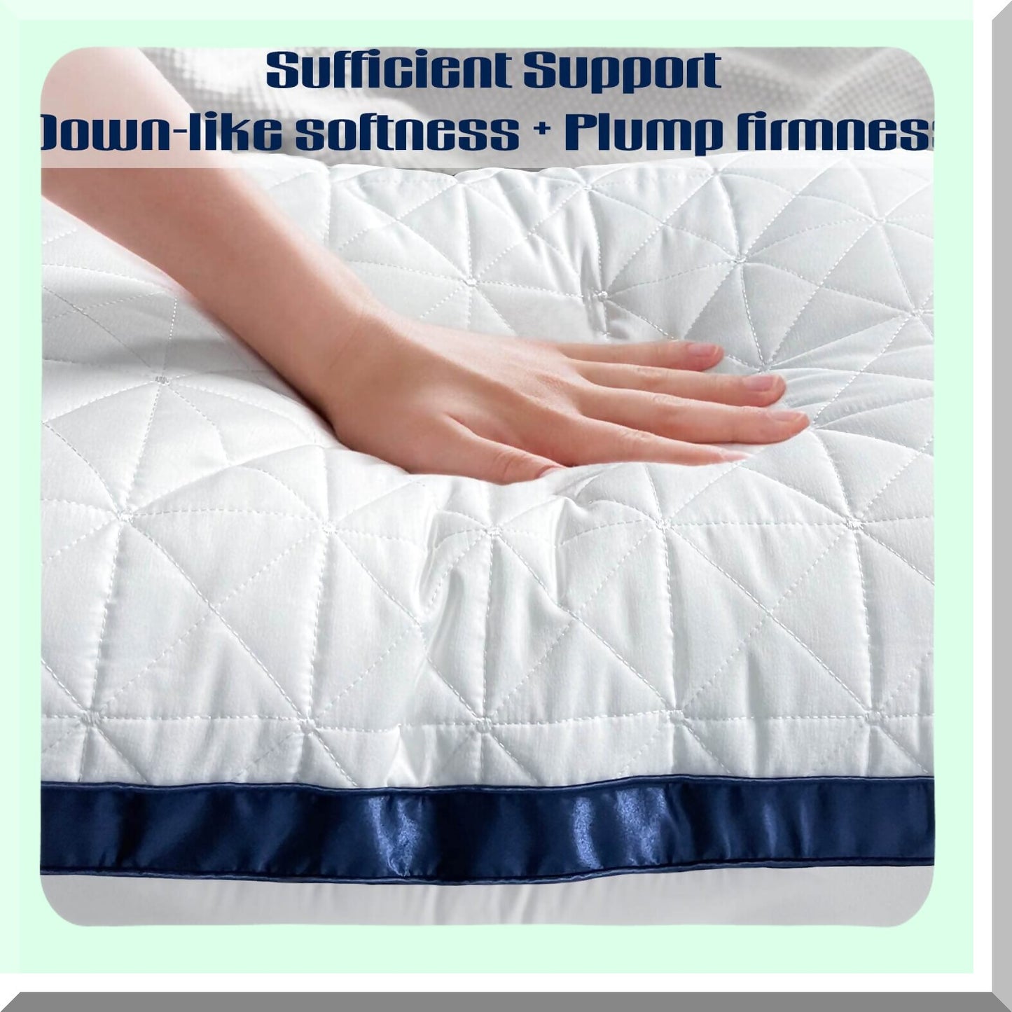 CoolDream Standard Pillow Set - 2 Pack Cooling Hotel Luxury Pillows for Sleeping. Supportive Breathable Down Alternative Gusset Pillow for Back, Stomach, Side Sleepers.