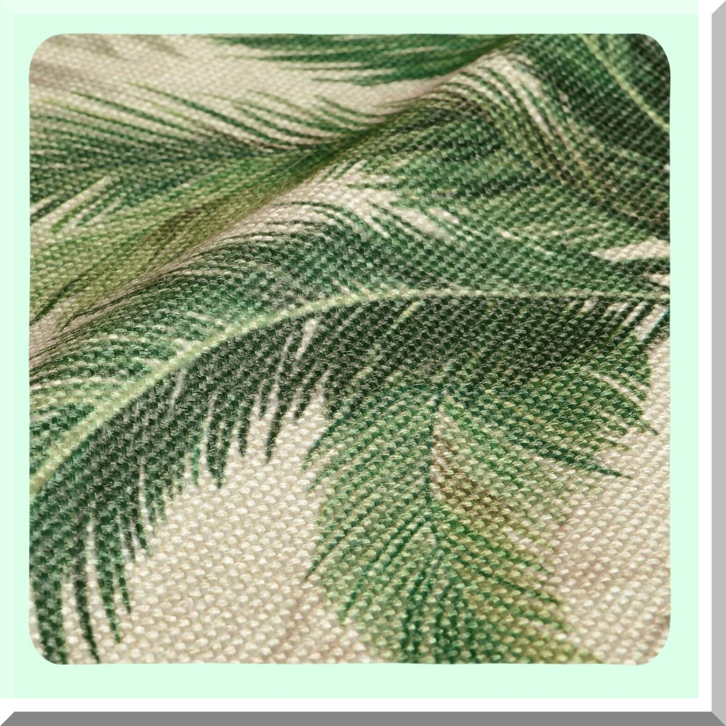 Vintage Palm Tree Tropical Decorative Pillow Covers - Set of 4 Outdoor Cushion Cases for Couch Sofa Bed - Green Polyester Linen Home Decor - 18 x 18 Inch