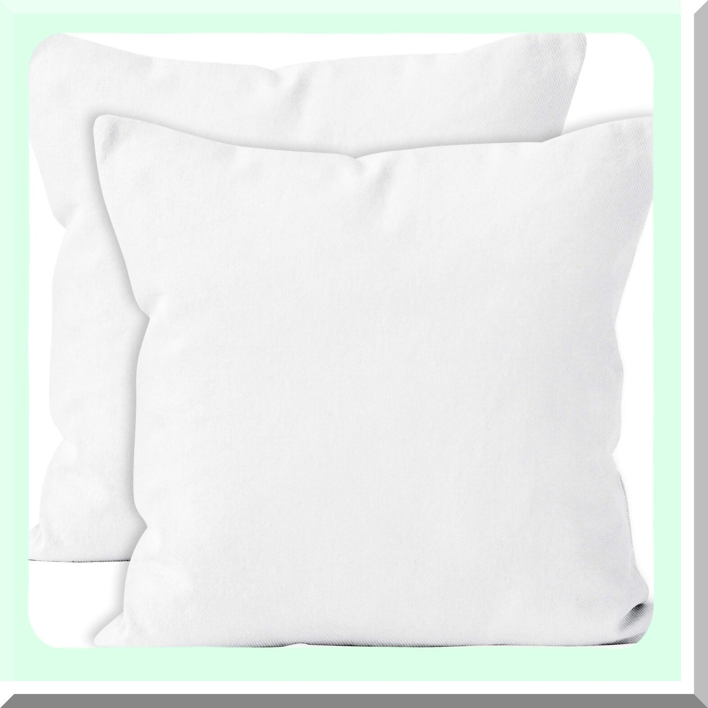 Sublimation White Pillow Cover Pack - DIY Blank Cushion Cases - 18x18 in - Invisible Zipper - Polyester Twill - Painting & Printing - Set of 10