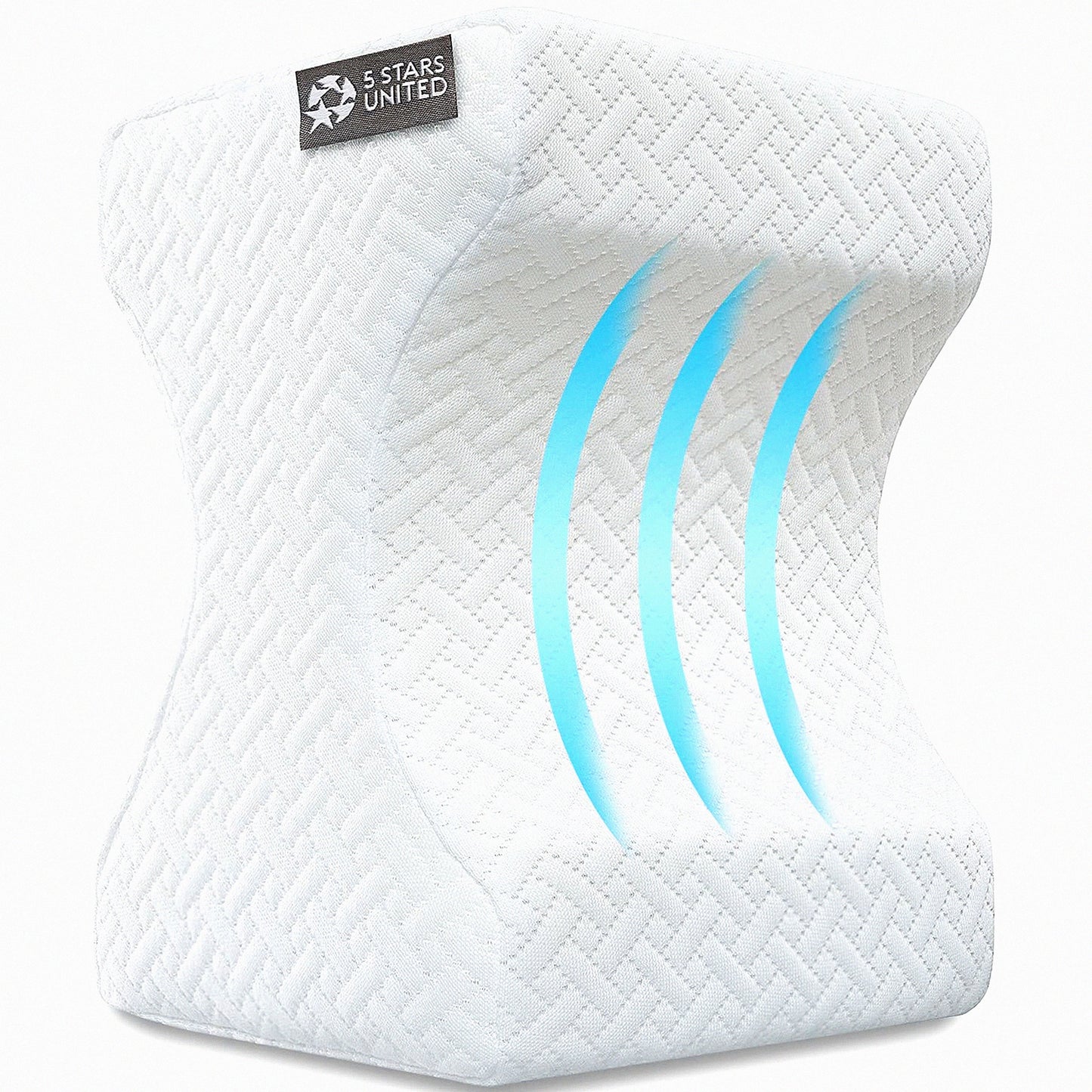 OrthoSleep Memory Foam Knee Pillow - Side Sleeper Leg Cushion for Hip & Lower Back Pain Relief. Sciatica Support Between Legs Pillow for Side Sleeping.