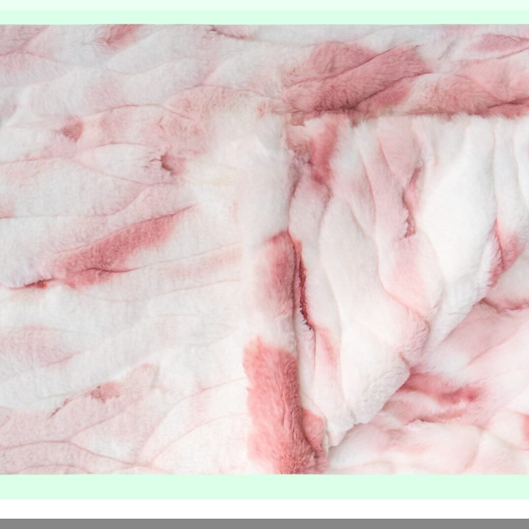 Royal Plush Velvet Throw - Ultra Soft Reversible Rose Pink Blanket for Couch, Sofa, Bed, or Chair - 50x60 Inch Cozy Fuzzy Comfort