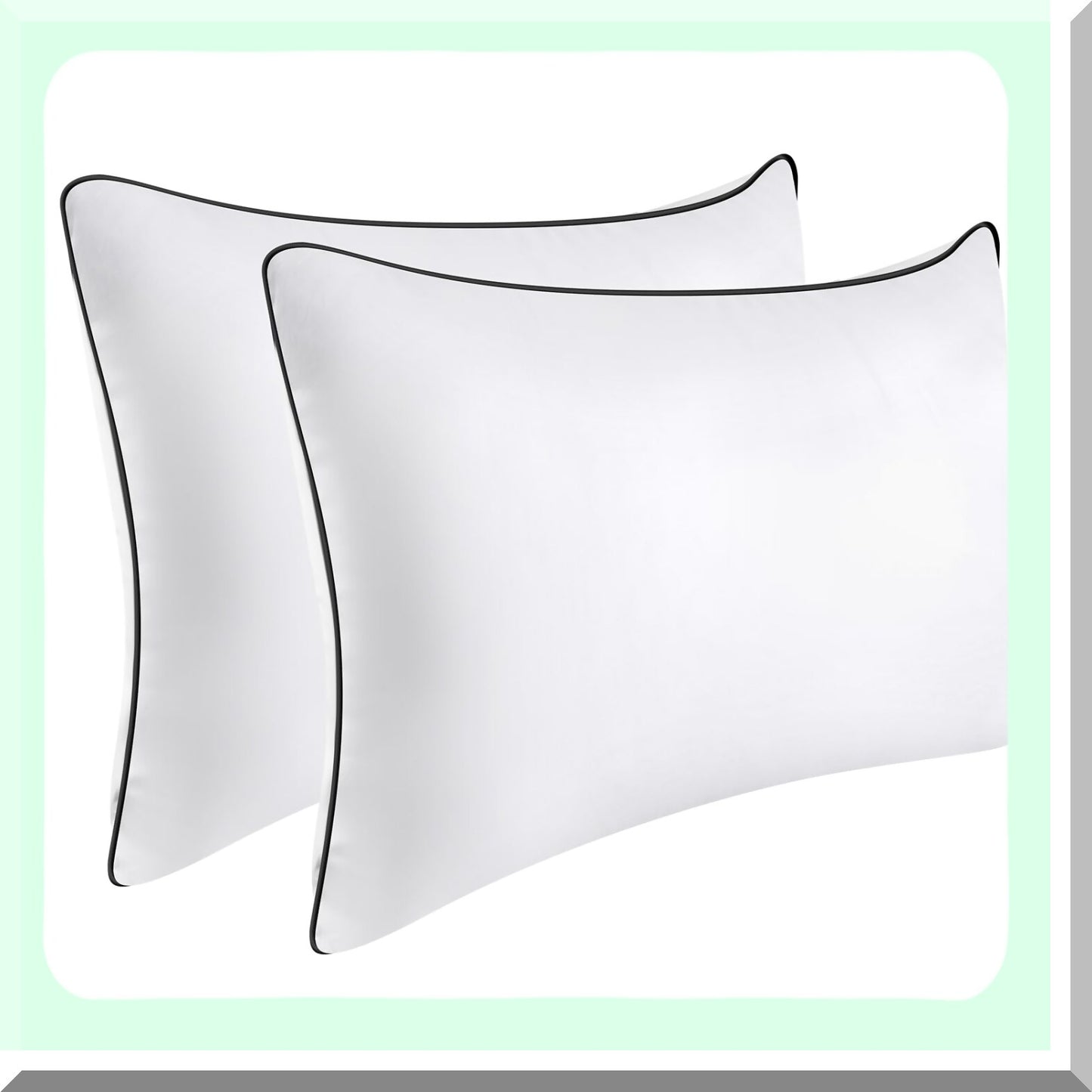 CoolDreams Queen Pillow Set - 2 Pack Medium Firm Cooling Pillows for Back, Stomach, Side Sleepers - Hotel Quality Premium Soft Down Alternative Fill - Bed Pillows for Sleeping - Pack of 2