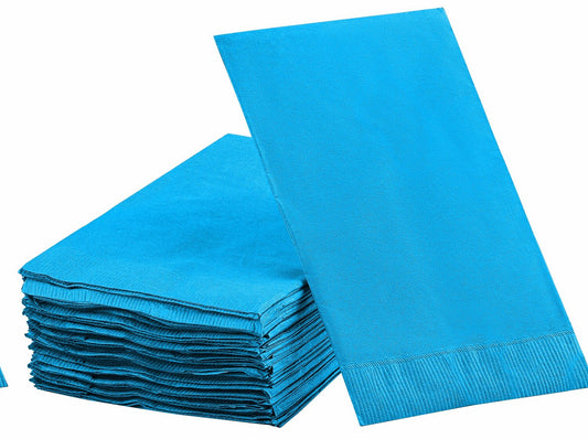 Blue Disposable Dinner Napkins 8x4.5 40 Pack