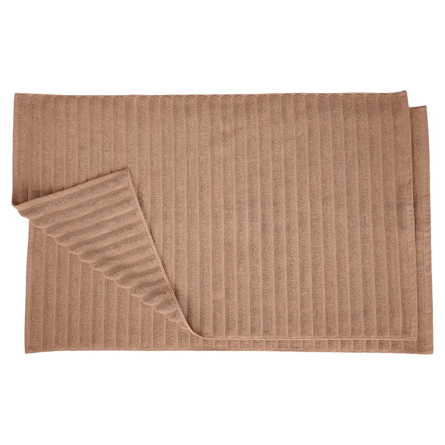 Bath Mats Set 2-Piece Combed Cotton Coffee
